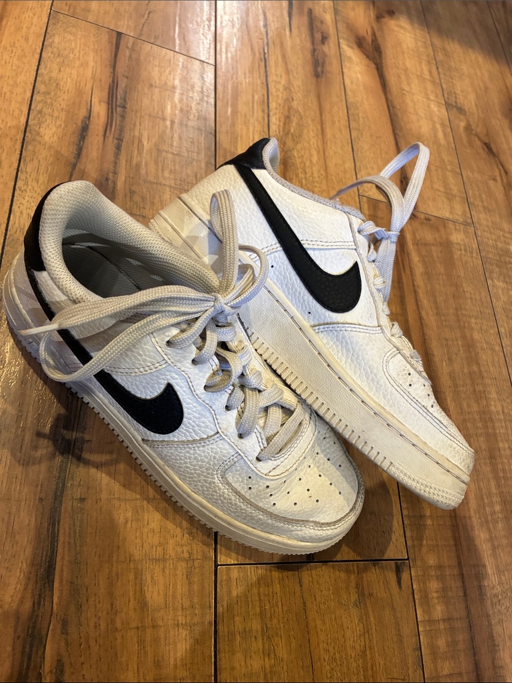 Nike 4.5Y Air Force 1s Sneakers with Black Swoosh